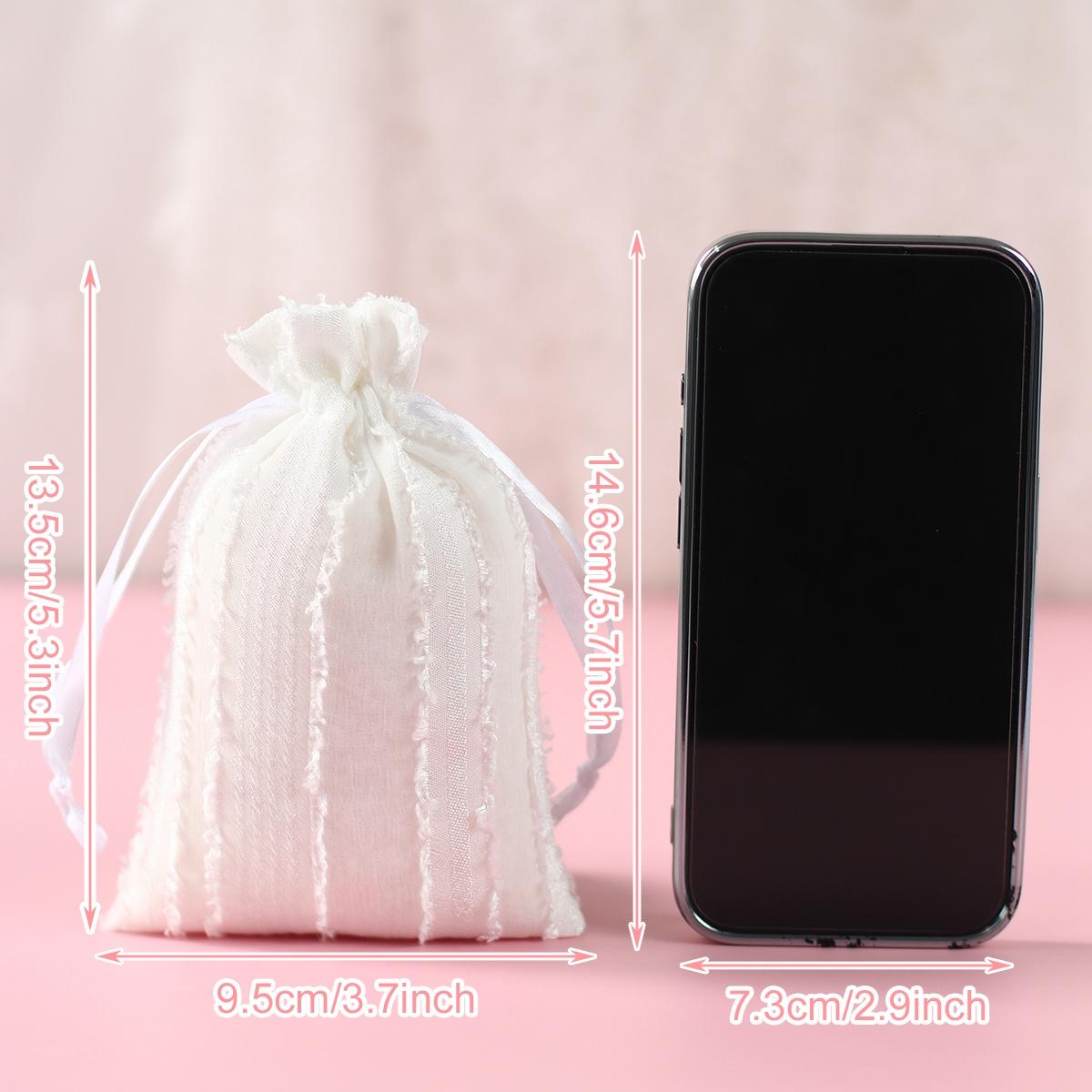 

Подарункові пакети до Дня Святого Валентина Пакети з чистими квітами для цукерок Кольорове пакування Сумки на шнурках Прикраси для весільних вечірок As picture