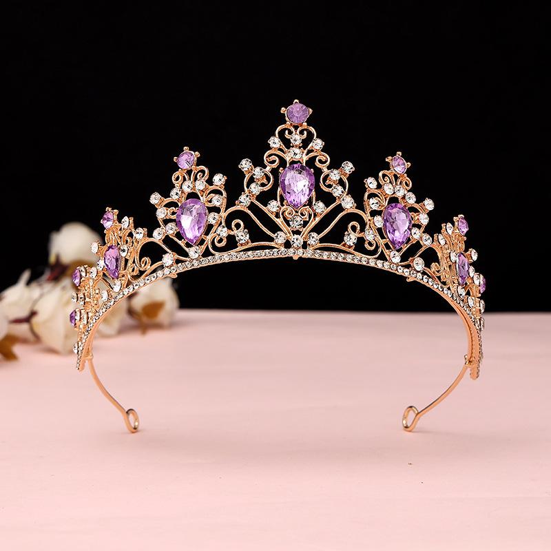 Black Baroque Crown Tiara Bride Eighteen Female Bar Mitzvah Birthday Princess Crown