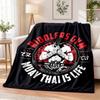 Muay Thai Gym Flannel Throw Blanket Soft Warm Cozy For Sofa Bed Indoor Home Bedroom Use