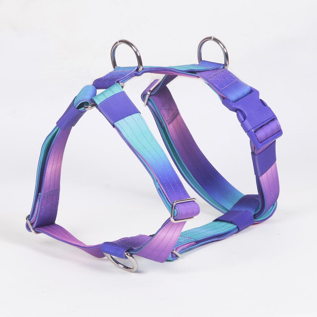 Tactical Dog Harness Dog Collar Leash-No-Pull Pet Harness Vest for Medium& Large Dogs Outdoor Training Anti-Escape Pet Harness