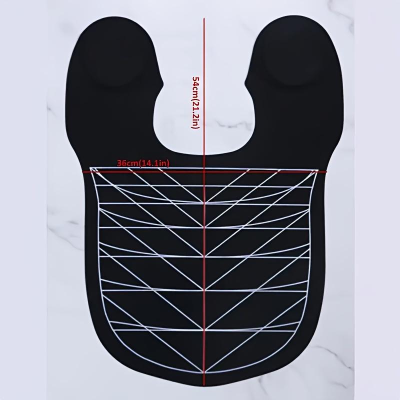 

Striped Silicone Hairdressing Cape - Extra Long & Wide Anti-Falling Hair Shoulder Pad for Cutting Coloring Perm - Reusable Tools чёрный