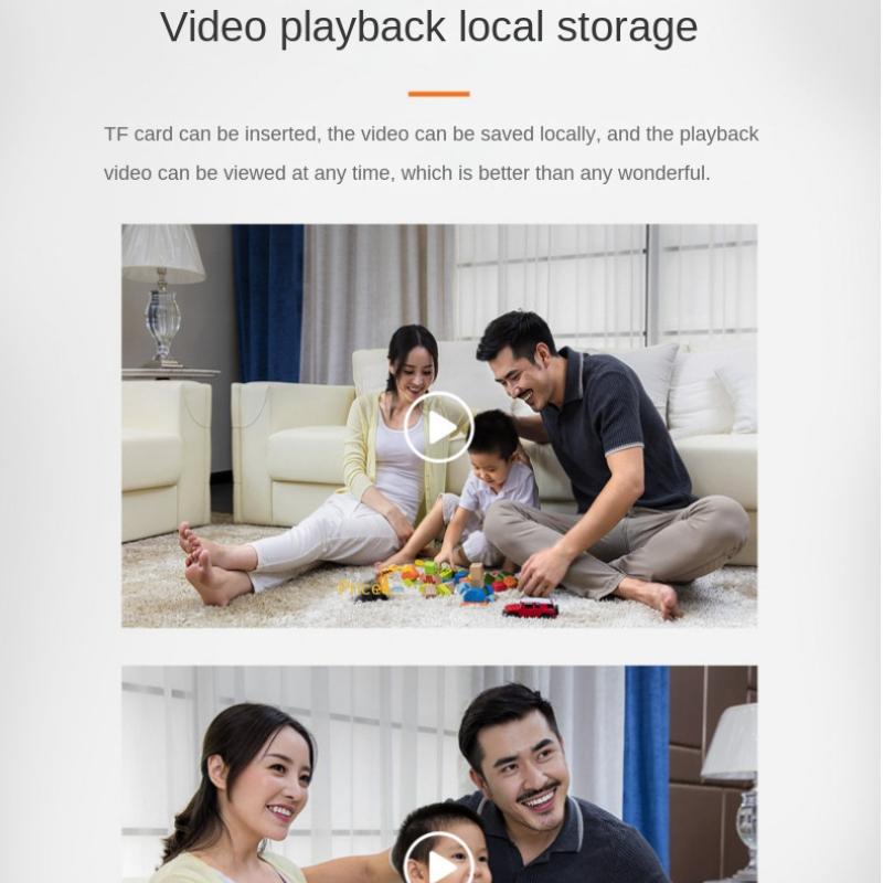 White Wireless camera Indoor WiFi camera Baby Monitor WiFi network camera Home monitor Home Security Roulette Night Vision White