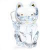 Excellent Baccarat object Lucky Cat clear crystal Women Used