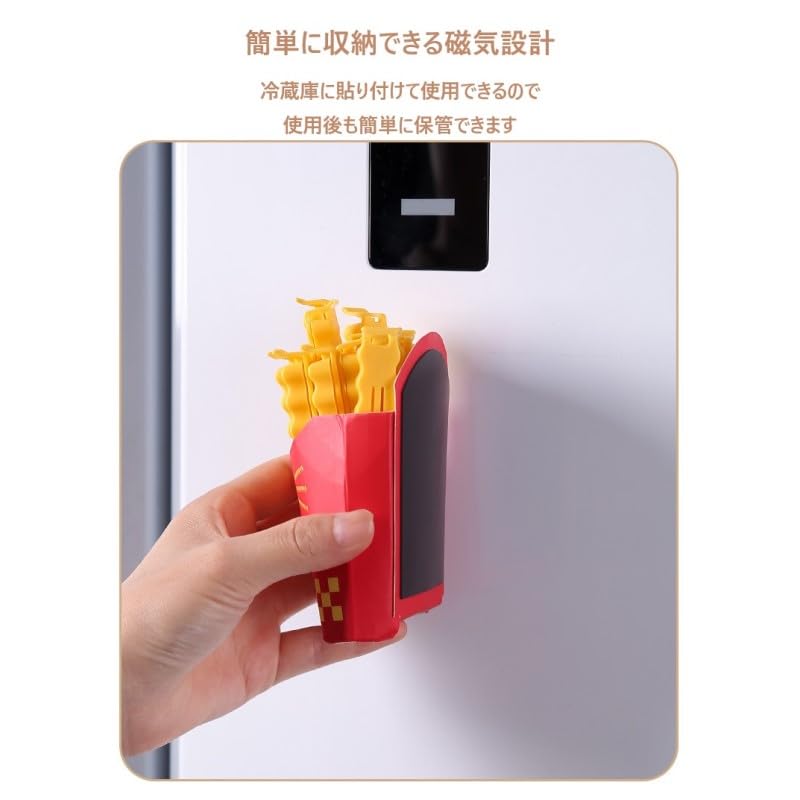 Cute French sticker 12 pieces per A cute stationery item perfect for high and college Easy to A variety of great as a fry-shaped clips, bag.