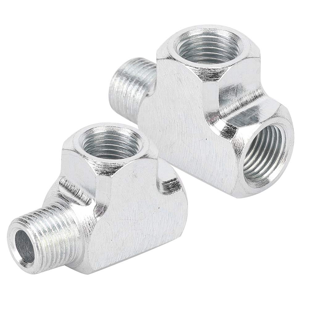 Gorgeri Hydraulic Sensor Sensor Pressure Gauge and Adapter Type T Connection Pipe 1/8 Tee 3 Way