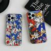 Anime S-Sonic H-HedgehogES For IPhone 16 15 14 13 12 11 17 Pro Max Plus Wave Corrugated Phone Case Anti Drop Cover