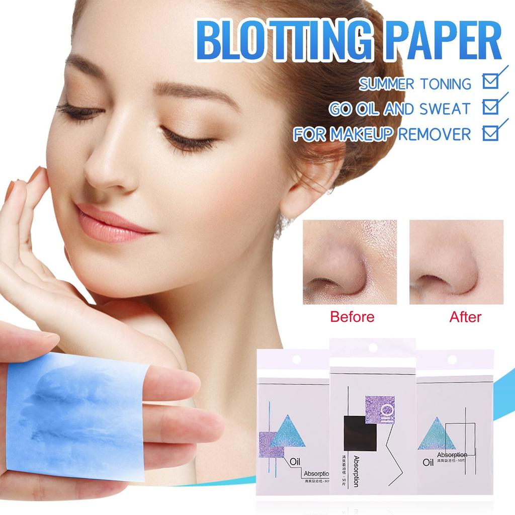 Ladies With Fresh Face Greasing Paper Oil Absorbent Paper In 50 Pieces