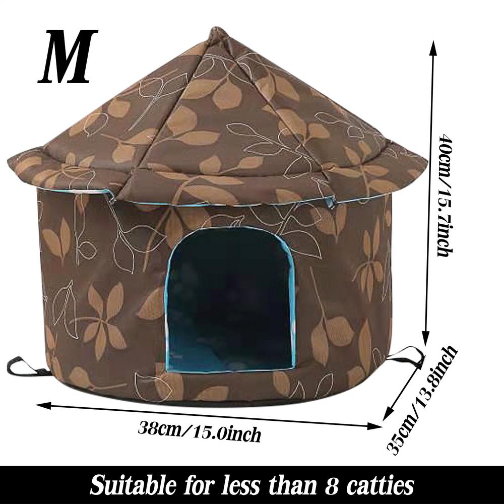 Cat House Dog Nest Waterproof Outdoor Winter Warm Pet Cave Insulated Outside Cat House Home Foldable and Washable Pet House