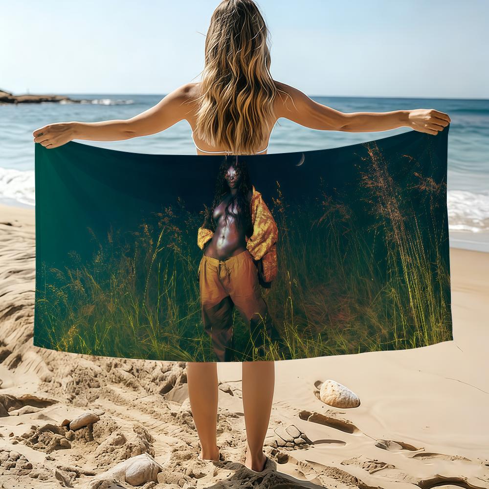 American Singer Star SZA SOS Towel Beach Towel Oversized Quick Dry Towel Absorbent Soft Swim BeachTowels for Men Women