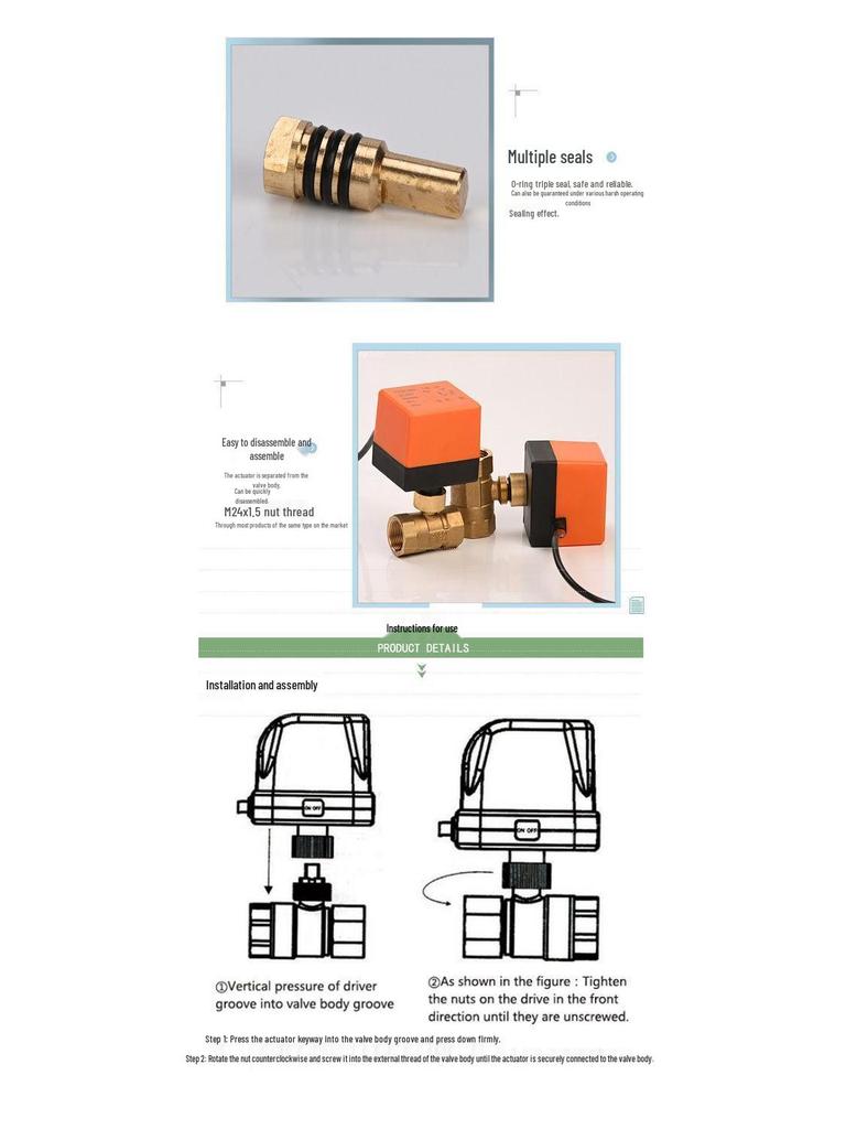 Elettrovalvola a sfera elettrica di reset a spegnimento a due fili, Ottone, 4/6 Punti, Normalmente Chiusa/Aperta, Valvola dell'acqua, 220V.