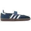 adidas Samba Mary Jane Crew Marinho Branco Dourado Metálico Tênis Feminino Nuvem Branca IH6484