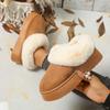 Fashion Autumn and Winter New Fashion Snow Boots Plus Velvet Non-Slip Cover Foot Cotton Slippers Women's Cotton Shoes