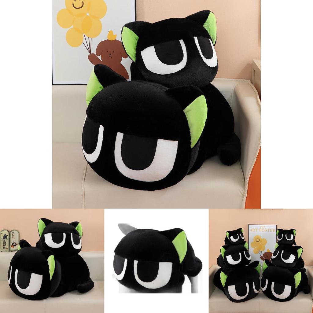 The Legend Of Hei Black Cat Plush Toy Large Cute Cat Pillow Gift For Kids And Adults