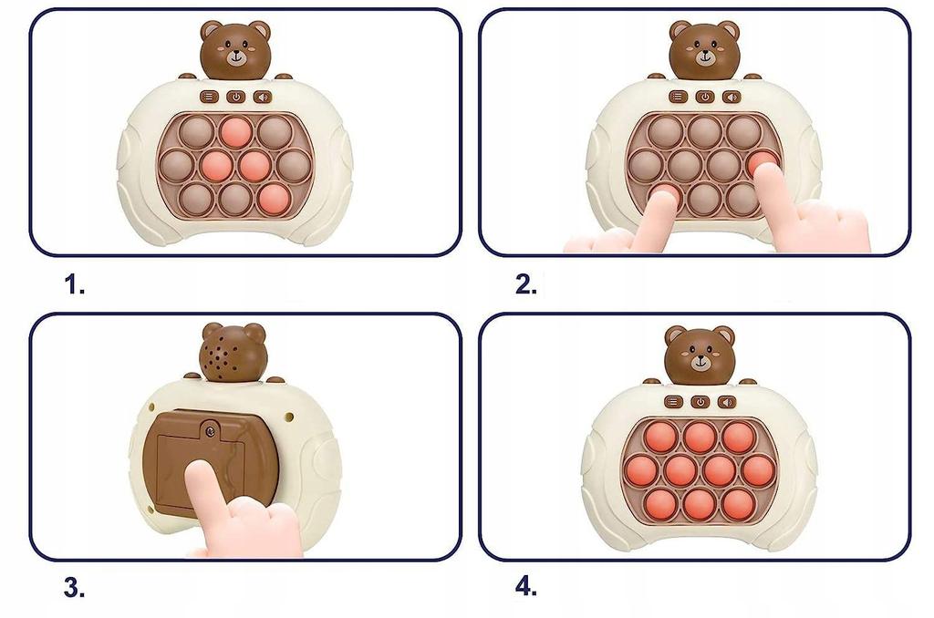 Electronic Game Pop It Sensory Development For Memory Reflexes Children Teddy Bear