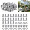 50/100Set High Hardness Greenhouse Nuts Bolts Kit Aluminium Garden Accessories