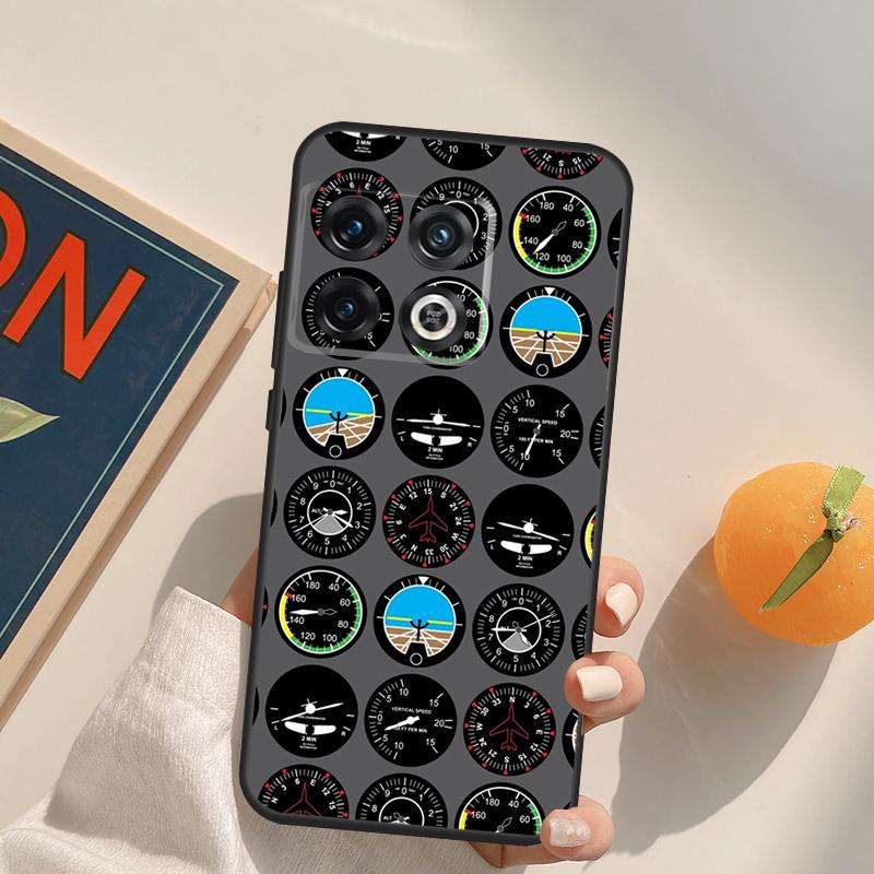 Aviation Aeroplane Pilot Cockpit Case For OnePlus 13R 12R 10R 10T 8T 11 12 13 OnePlus Nord 5 CE 2 3 4 Lite N10 N20 N30 Cover