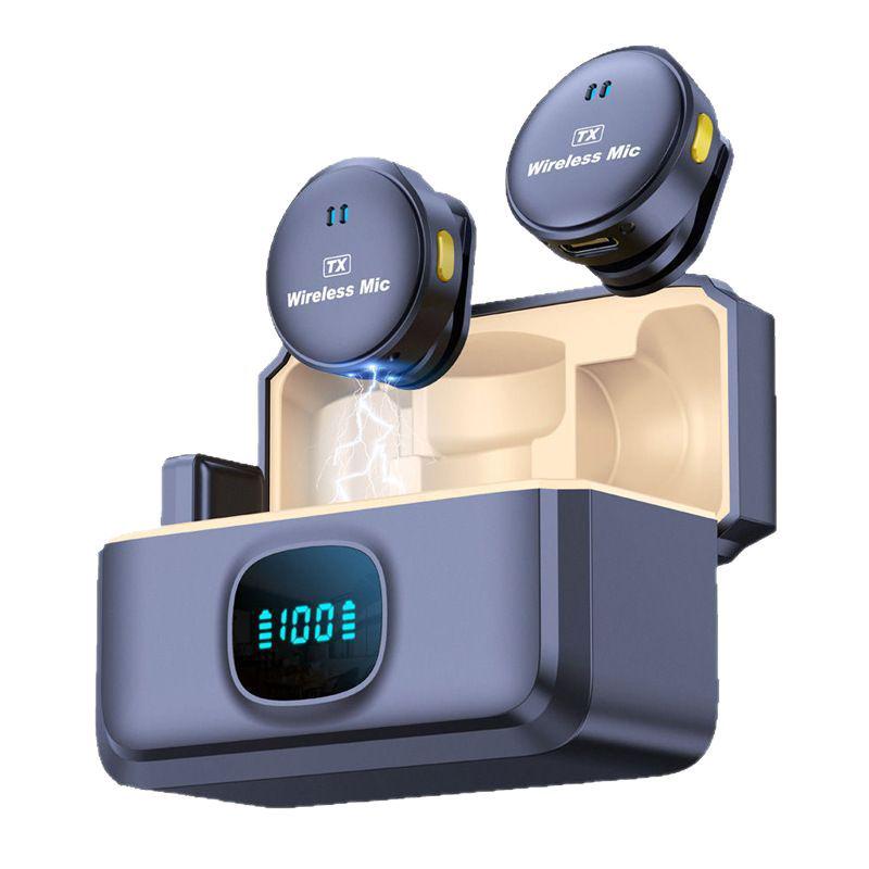 Wireless Lavalier Microphone with Two-in-One Interface for Live Broadcasts and Noise Reduction