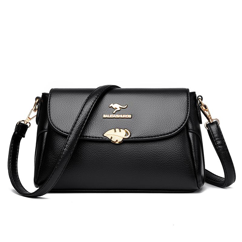 Women Bag Fashi Shoulder Bag Quality PU Leather Elegant Flap Retro Female Messenger Classic Multiple Pockets Crossbody Handbag
