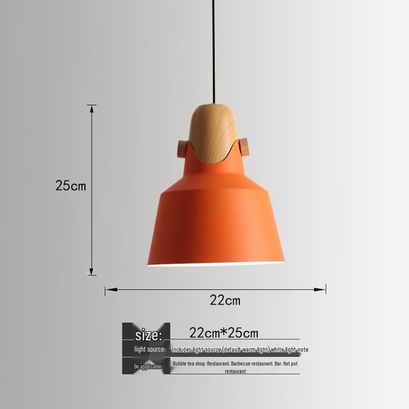 Orange Nordic Industrial Pendant Light for Restaurants & Bars