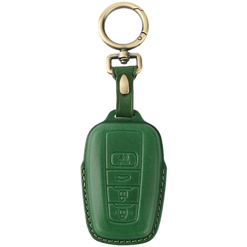 Genuine Leather Key Cover for Toyota Avalon Hybrid 2021
