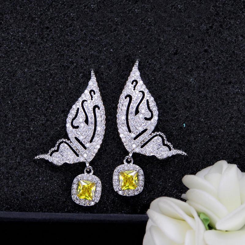 2018 Temperament Butterfly Earrings Micro Zircon Earrings Earrings