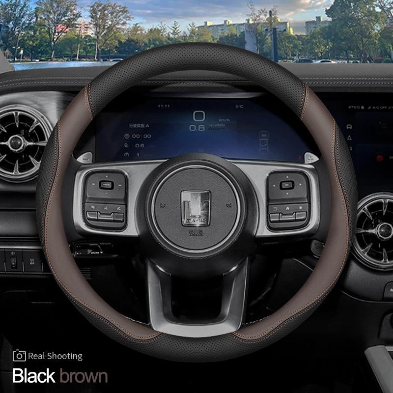 Car Steering Wheel Cover Wrap for Great Wall TANK 500 Hi4t 300 2026 2026 2026 Round Type Steering-Wheel