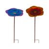 Garden Metal Bird Bath Bird Feeder Bath Decorative Birdfeeder with Metal Stake for Backyard Patio Yard Outdoor Garden Bird Lover