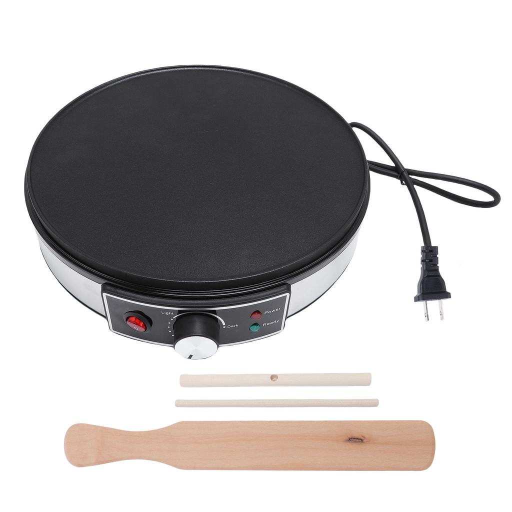 Electric Griddle Crepe Maker 11.8 Inch LED Indicators Adjustable Temperature Control Anti Stick