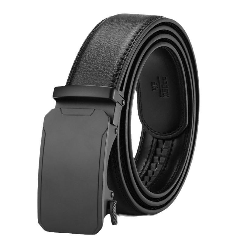 New Men's Genuine Leather Belt Business Men's Waistband with Automatic Buckle