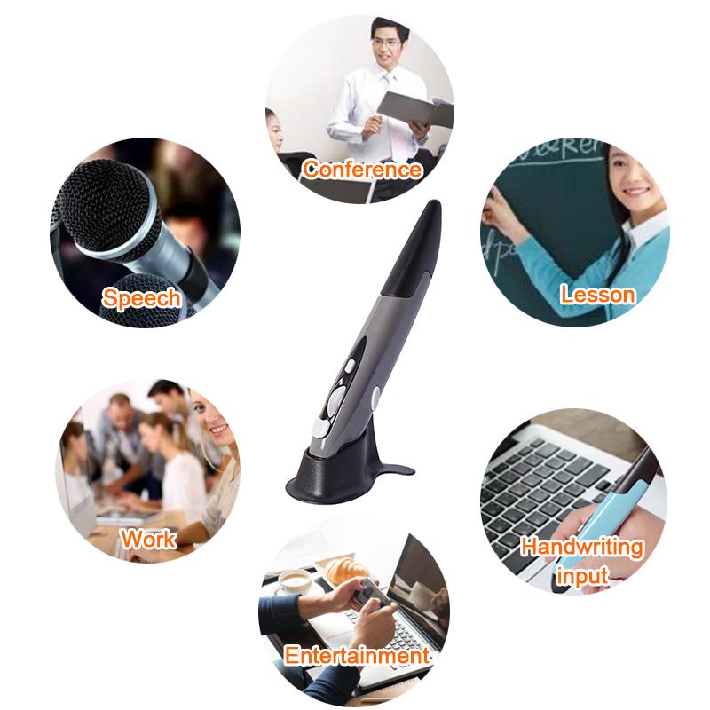Wireless Pen-Style Mouse 2.4Ghz Adjustable Handwriting Mini Optical Mice For Pc