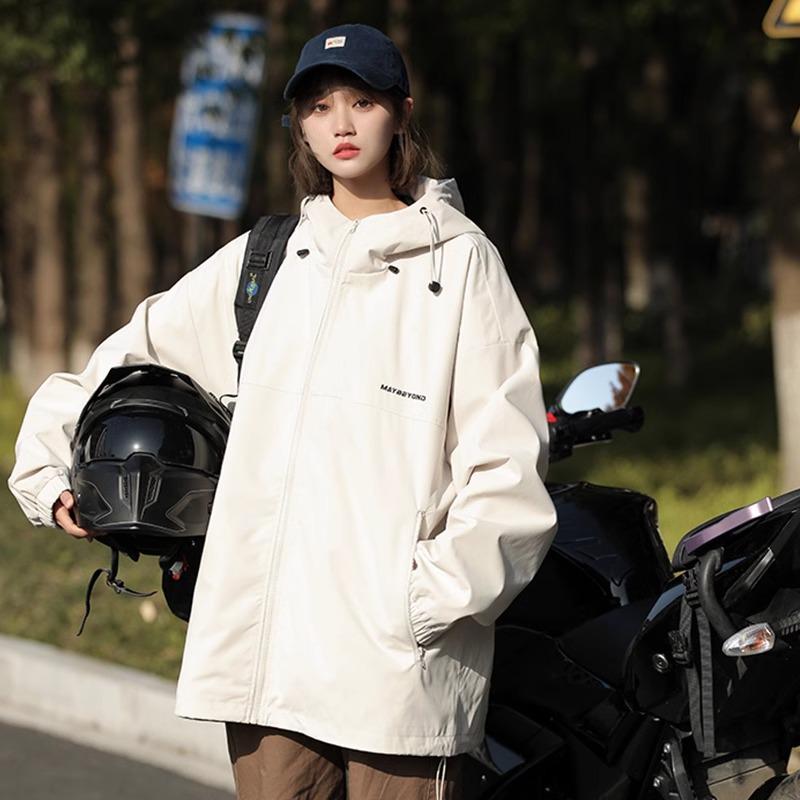 Unisex vodoodpudivá retro větrovka pro páry - ležérní, volná, jarní/podzimní outdoorové oblečení