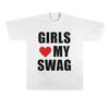 GIRLS&BOYS LOVE MY SWAG American Printed Women's T-shirt Y2K Casual Short Sleeved Men T-shirt Summer Women's Clothing Tops
