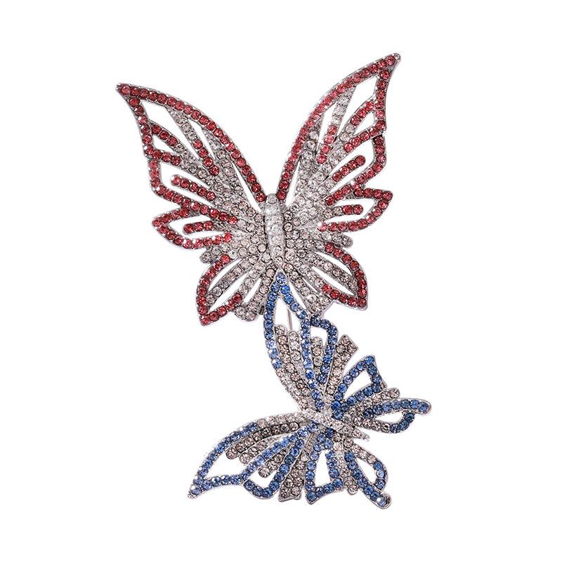 Double Butterfly Brooch Pin: Elegant Women's Anti-exposure Corsage Accessory