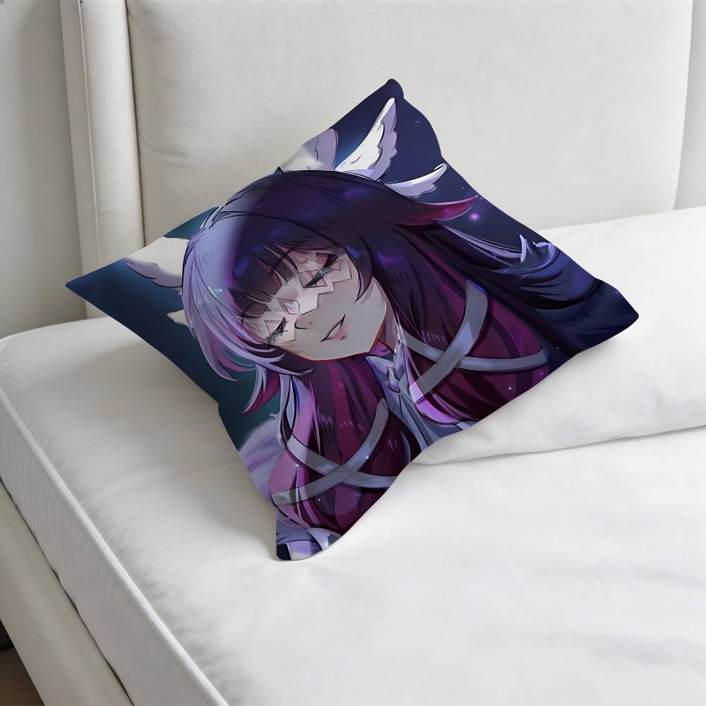 GGenshin Columbina Impact Square Pillow Case Soft Decorative Throw Pillow Cover for Home Sofa Bed