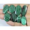 08Pcs Natural Green Malachite Oval Cabochon Loose Gemstone 180Cts. Lot C-465