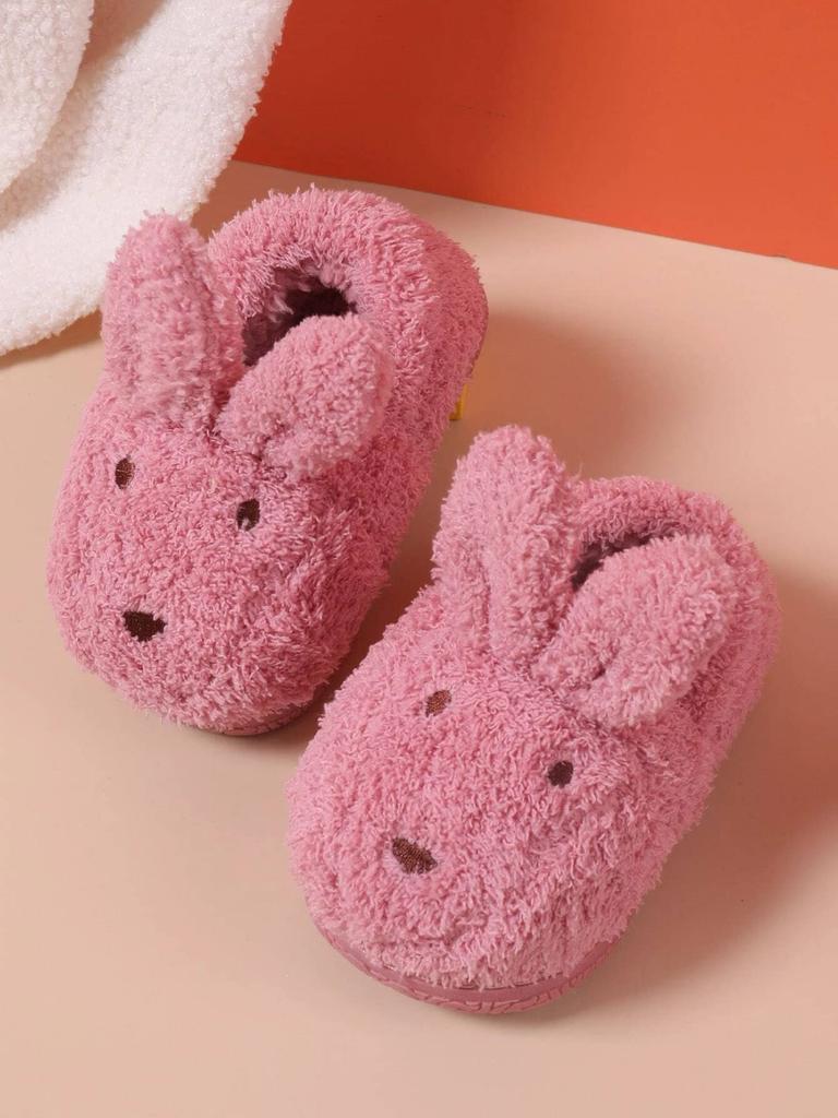 Winter room [Misia Luxury] shoes, shoes, slippers, rabbit, kids, girls, children, fluffy, pink, EUR23-24