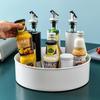 Rotable Seasoning Storages Rack Spice Can Tray Cosmetics Organizer Racks Living Room Space Saving Household Kitchen Storage Tool