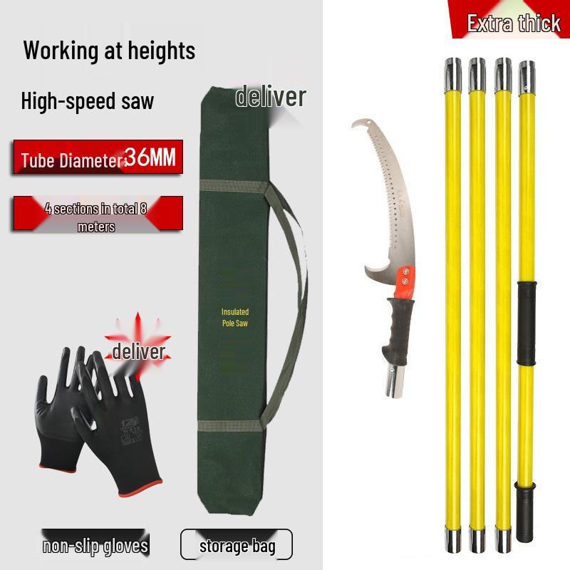 Telescopic Insulated Pruner: Multifunctional High Branch Hand Saw for Safe Tree Trimming