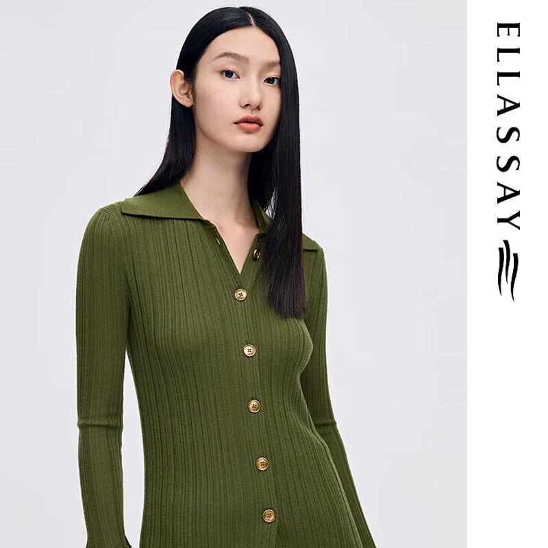 

ELLASSAY Женский вязаный свитер EWW333M01000 с шерстяным лацканом XS