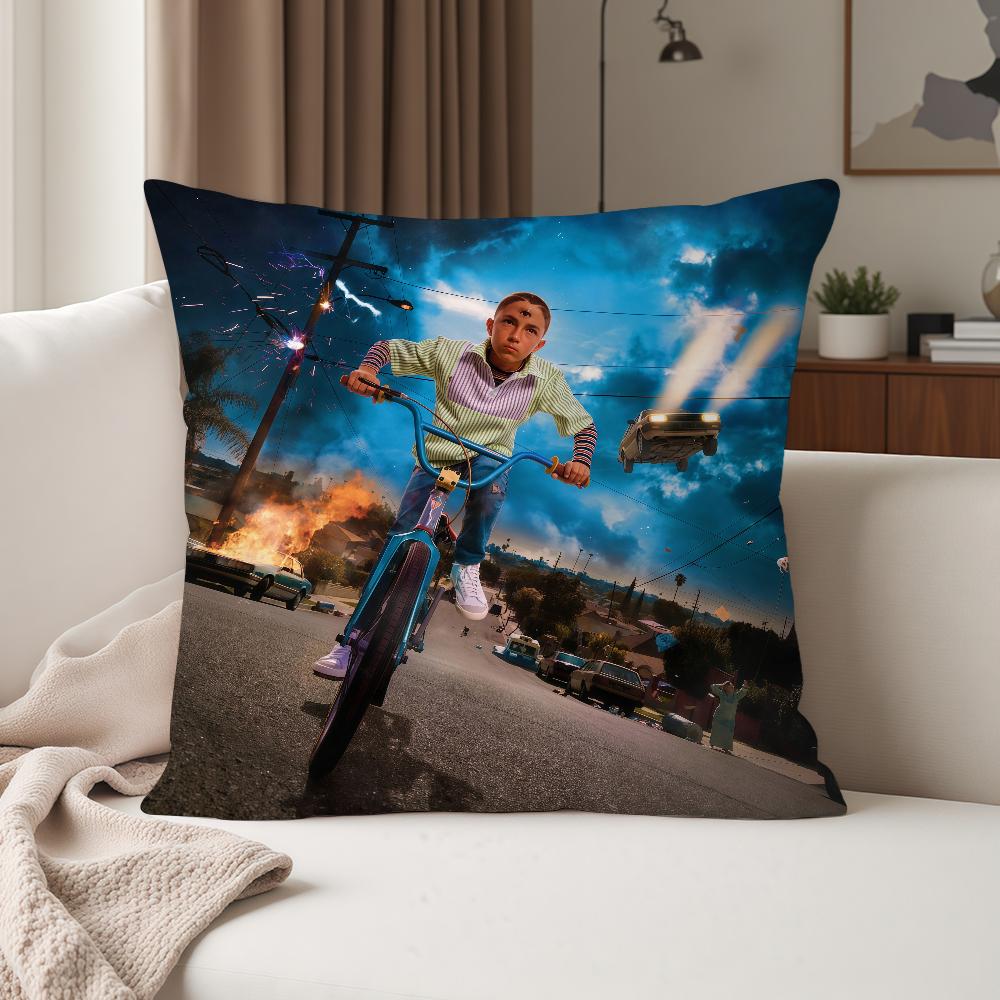 Sänger B-Bad B-Bunny Kissenbezug Geeignet für Schlafzimmer Wohnzimmer Autos Heimdekoration