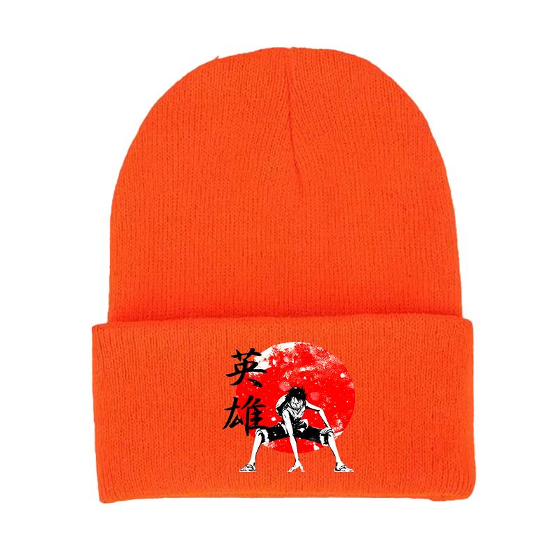 Janpanese Anime Winter Hats for Unisex Luffy New Beanies Knitted Hat Autumn Female Beanie Caps Warmer Bonnet Ladies Casual Cap
