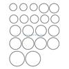 Square Recorder Rubber Drive Belts For Cassette Recorders And Players 35-65mm Fold 20Pieces Multiple Size