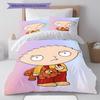 Stewie Griffin Pattern Bedding Home Decoration Birthday Gift ( 1 duvet cover + 2 pillowcase, without core),fan merchandise.