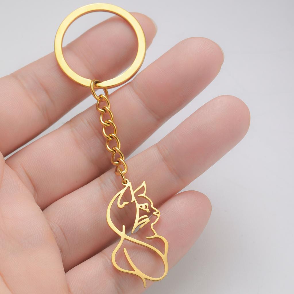Cazador Gold Color Cat Kitten Drop Earrings for Women Stainless Steel Jewelry Cute Animal Earrings Valentine Gift Wholesale 2026