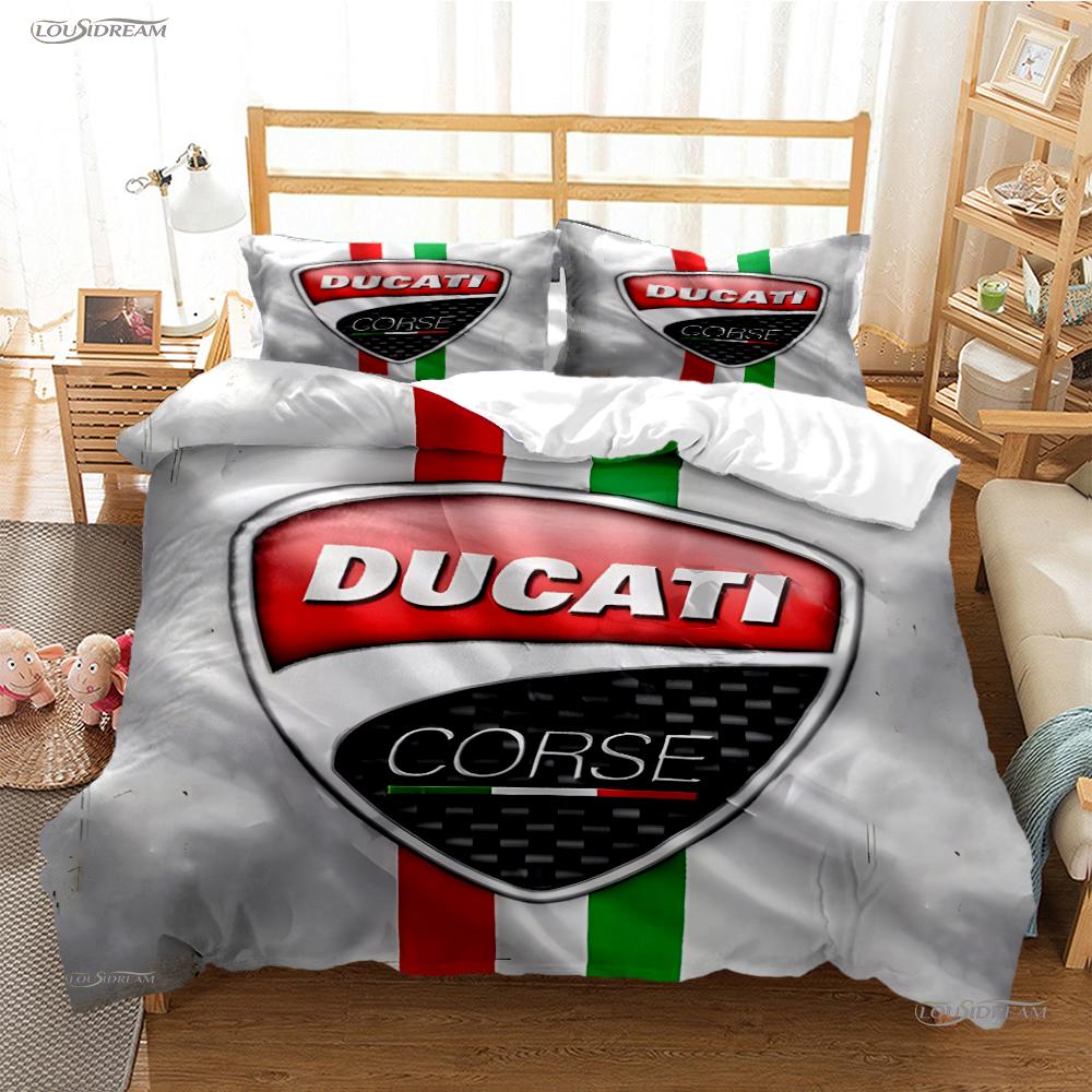 

Moto Racing Casal All Season Duvet Cover Comforter Bedding Sets Soft Quilt Cover and Pillowcases Boys Single/Double/Queen/King 135x200cm
