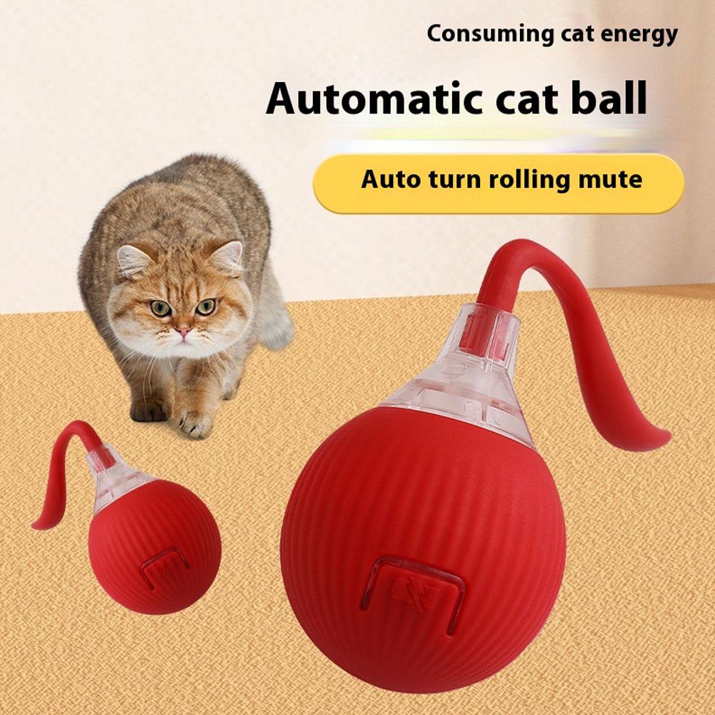 Interactive Cat Rolling Ball Super Drive Cat Rolling Balls Motion Activated Sensor Pet Kitten Teaser Game Toys