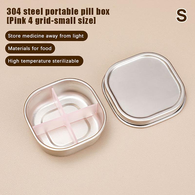 1 Pcs Pill Box 4/6 Grids Medicine Organizer Tablet Sealed Storage Box Travel Pill Case Drug Dispenser Container Health Care