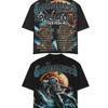 Men's Heavy Metal Graphic T-shirt Astronaut Flame Space Tour Band T-shirt Metal Head Summer Rock Style Printed Top