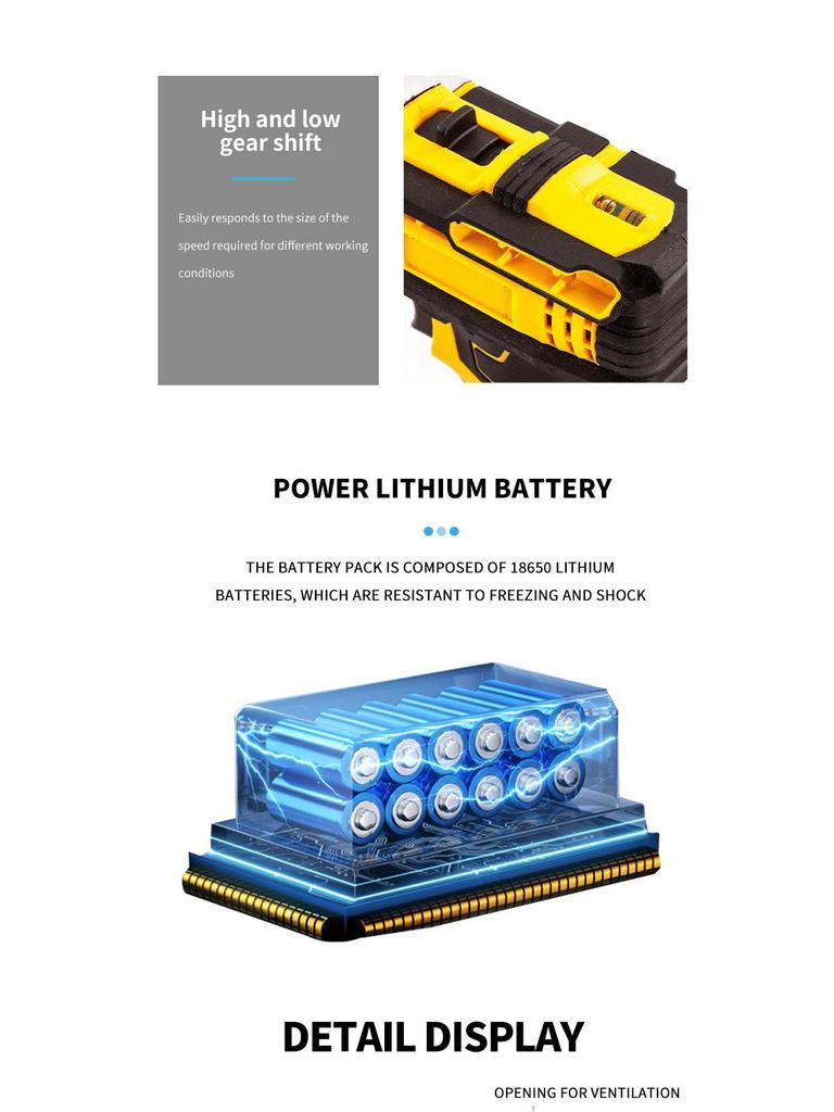Multi-functional Rechargeable Lithium Electric Screwdriver Drill Set for Home Use