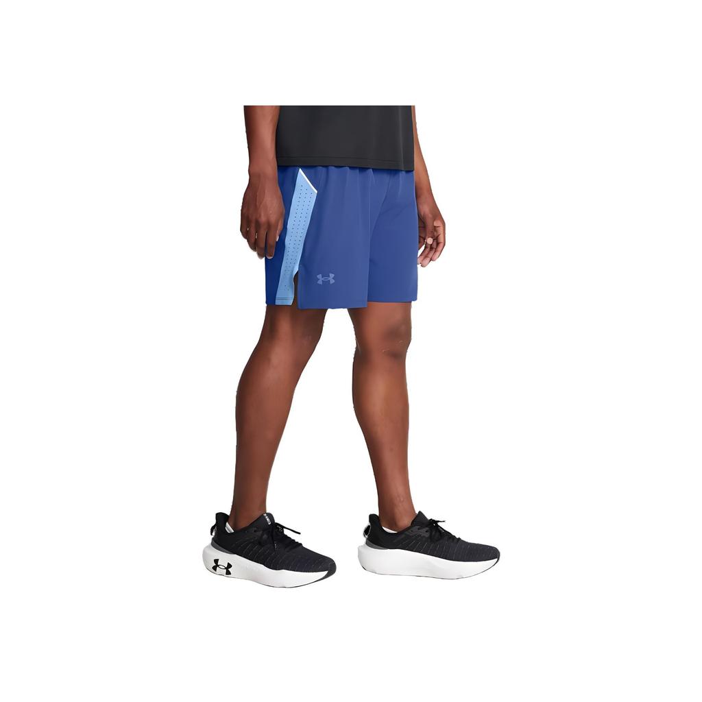 Under Armour Calções de Corrida Launch Color Block Masculino shorts Azul-Tecnológico 1376508-432